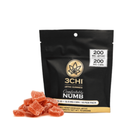 3Chi Comfortably Numb Gummies (200 mg Total Each Delta 8 THC & CBN)