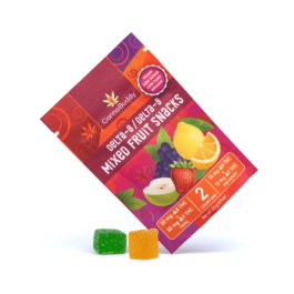 CannaBuddy Delta 8 / Delta 9 Mixed Fruit Snacks (30 mg Delta 8 THC + 30 mg Delta 9 THC Total)