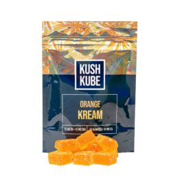 Kush Kube Delta 9 + CBD Gummies – Orange Kream (150 mg total Delta 9 THC + 150 mg Total CBD)