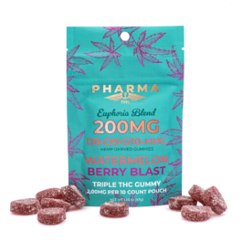 PharmaTHC Euphoria Blend Gummies – Watermelon Berry Blast (2000 mg Total Cannabinoids)